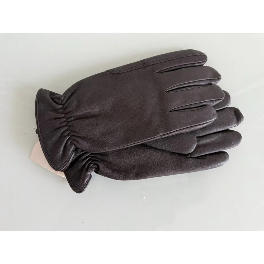 Thinsulate Leather Winter Gloves Brown Insulated Women XL